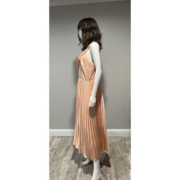 Theia cara Pink Pleated Cocktail Dress Size 14 NWT - Picture 7 of 9